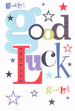 This good luck card radiates encouragement and joy, echoing the vibrant spirit found in Bexleyheath's cozy streets and flower-filled homes. The phrase 'Good Luck' leaps from the smooth white surface in a tapestry of oversized pastel blues, bold reds, and lush moss greens, each crafted to lift the spirit and inspire confidence. Scattered throughout, whimsical stars in navy, lilac, and lime seem to twirl and dance, much like flower petals caught in a gentle local breeze. The card's texture feels crisp and inviting, reminiscent of freshly pressed petals, inviting a pause to appreciate its quality. It's the perfect keepsake for someone about to embark on a new adventure-perhaps a neighbour sitting exams or starting a dream job-offering optimism, warmth, and the heartfelt touch synonymous with a Bexleyheath florist's care. The card carries not just a message, but the essence of believing in someone, as if the whole community is wishing them success beneath a sky bright with possibility.